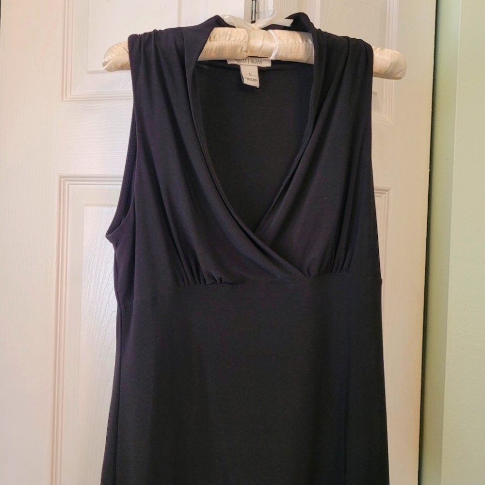 WHBM Sleeveless black blouse